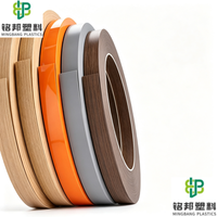 Bande de chant PVC Mingbang E1 couleur unie avec colle thermofusible haute viscosité pour la production de placards et de meubles de chambre