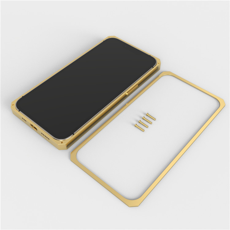 Popular Stainless Steel Phone Cover For Apple iPhone 13 /13 Pro Max Metal Protective Mobile Case for Golden Concept