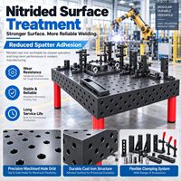 Meja Las Fleksibel 3D dari Besi Cor dengan Perlengkapan Pekerjaan Robotik Multi-Lubang untuk Pemasangan dan Pengelasan