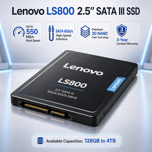 แบรนด์เลอโนโว 2.5 นิ้ว SATA3 SSD 6Gbps ไดรฟ์โซลิดสเตตความเร็วสูงสำหรับคอมพิวเตอร์แล็ปท็อปความบันเทิงภายในบ้านการบูตที่รวดเร็วทุกวัน - Product Image 3