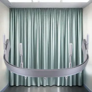 Pólos de cortina de metal para divisórias de quarto, trilhos e acessórios de alumínio para cortinas hospitalares, fornecimento de fábrica