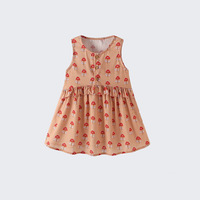OEM ODM Vêtements en coton pour enfants d'été, robe de princesse à fleurs pour fillettes, vêtements pour enfants sans manches