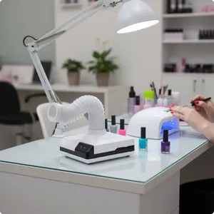 Colector de Polvo para Uñas con Luz Integrada, Extractor de Polvo para Manicura de Alta Succión, Aspiradora de Uñas Multiusos con Manguera Flexible para Dentistas - Product Image 2
