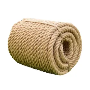 حبل خيش القنب 1-6 مم سميك صناعة يدوية حياكة الخيط الخيط المحبوك بألوان طبيعية من الكتان حرف الحبال الريفي