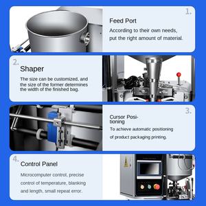 Máquina automática de envasado de aperitivos de granos de café y guisantes Máquina de envasado de sellado de tres lados multifuncional de dulces de arroz - Product Image 5