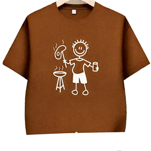 Divertente maglietta con stampa di un cuoco di barbecue, ideale per feste a tema barbecue, con umorismo grafico, perfetta per picnic estivi. - Product Image 4