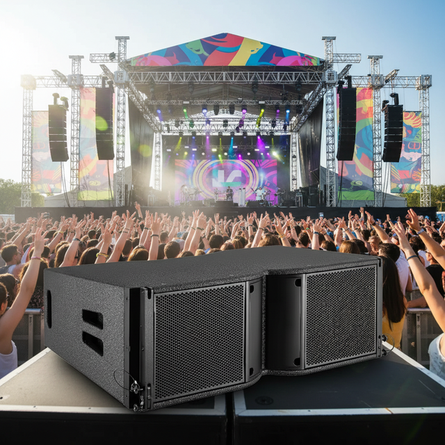 Professional 2-Way Passive Dual 10 Inch  Line Array Speaker Cabinet  T210 Line Array Speakers Audio System Sound
