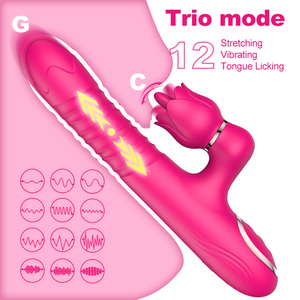 Lotusif Sản phẩm mới G tại chỗ kép âm vật kích thích liếm thỏ dildo Vibrator Đồ chơi tình dục cho phụ nữ - Product Image 5