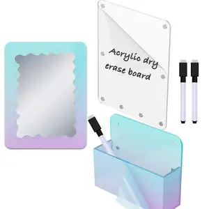 Kit de acessórios para armário escolar, caneta e suporte magnético para armário, espelho, placa magnética para apagar a seco, marcadores para apagar a seco