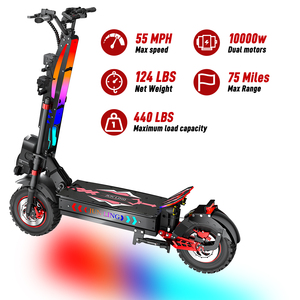 New Arrival 55 MPH Eu 60V Off Road 75KM/H Fast Dual Motor Adult Scooter 10000W - Product Image 2