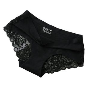 Tanga de encaje de algodón para mujer, bragas sin costuras de secado rápido para mujer - Product Image 1