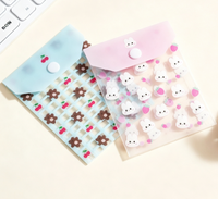 Pochette de classement en plastique PP personnalisée, fermeture à bouton-pression, pochette pour documents de papeterie de bureau