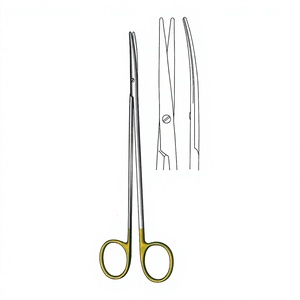 Ciseaux chirurgicaux Toennis Adson 17 cm / 6-3/4 pouces à lame plate/courbée avec inserts en carbure de tungstène TC GOLD - Product Image 1