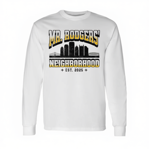 Camiseta de Manga Larga con Estampado de Serigrafía Mr. Rodgers Neighborhood, Cuello Redondo, Unisex, Diseño Promocional para Adultos, Hecho en China - Product Image 2