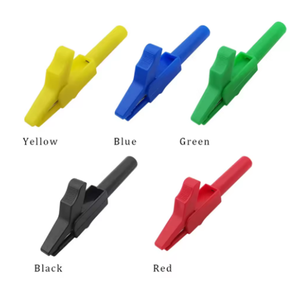 4 ، مقاطع تمساح واقية من البلاستيك بالكامل ، مسبار اختبار متعدد متر 4 ، موصل مشبك تمساح قابس الموز ، أحمر وأسود وأخضر وأزرق - Product Image 2