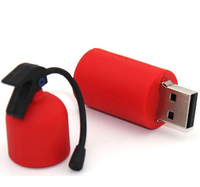 De dibujos animados de extintor de incendios pen drive bomberos disco Flash USB memoria stick U disco pendrive 4GB 16GB 32GB 64GB