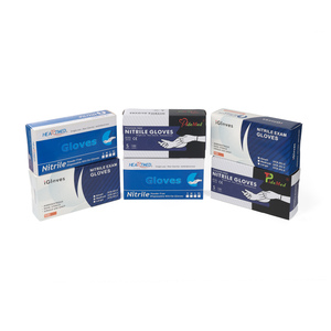 Non-Medical 8 Mil Diamond Grip Black disposable latex free nitrile gloves <b>powder</b> free Made in China factory direct sale - Product Image 5