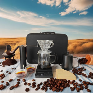 Nuevo 9 o 12 piezas árabe al aire libre café viaje juegos herramientas con verter sobre tetera molinillo Manual acrílico goteo mano cafetera <span class=keywords><strong>Kit</strong></span> - Product Image 5
