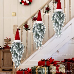 Décoration murale en aiguilles de pin artificielles de Noël, 30cm-100cm, en plastique, pour la décoration intérieure de la maison - Product Image 4