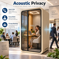 Cabine de bureau acoustique modulaire moderne insonorisée pour projets d'espaces de travail flexibles