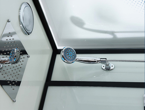 <span class=keywords><strong>Cabine</strong></span> de <span class=keywords><strong>douche</strong></span> complète préfabriquée en verre trempé <span class=keywords><strong>avec</strong></span> fonction massage et vapeur, design d'angle, cadre en aluminium chromé, vente en gros - Product Image 5