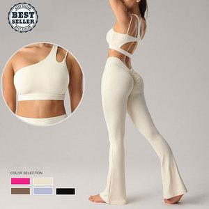 Thể thao Tops phụ nữ thoáng khí phụ nữ yoga một vai thiết kế hỗ trợ cao Workout Crop <span class=keywords><strong>Top</strong></span> Chất lượng cao đào tạo áo ngực - Product Image 1