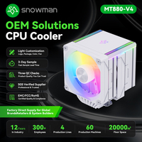 Refroidisseur de processeur ARGB à double tour avec 8 caloducs, 768 CFM, 280W TDP pour les revendeurs en ligne avec boîte de vente au détail personnalisée, prêt à être expédié par OEM