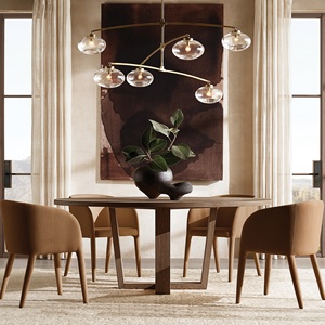 <span class=keywords><strong>Tavolo</strong></span> da Pranzo Moderno in Rovere Americano RH, <span class=keywords><strong>Tavolo</strong></span> Centrale con Base a Croce Personalizzabile, <span class=keywords><strong>Tavolo</strong></span> da Cena Circolare di Lusso in Legno Nobile - Product Image 6