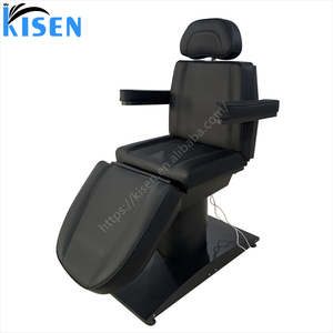 Fauteuil de pédicure électrique Kisen en cuir PU, table de massage réglable, mobilier de salon avec appui-tête intégré, structure métallique - Product Image 1