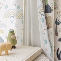 Cortinas Florales con Estampado Clásico, Elegantes y Transparentes para Comedor, Venta Directa de Fábrica