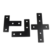 Plaque de connexion externe en forme de L pour profilés industriels modulaires en aluminium, plaquée zinc