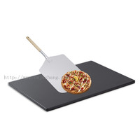 Edelstahl Pizzas ch neider Cordierite Pizza Stein Holzgriff Pizza Peel Set Quadratische Ofen werkzeuge in Box Verpackung