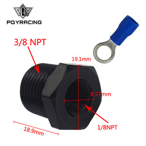 Adaptador de filtro de aceite Poyracing de 3/8 Npt a 1/8 Npt para modificación de automóviles, actualización del sistema de combustible - Product Image 1