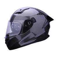 Casques de moto en fibre de carbone, vente en gros d'usine et personnalisation OEM, casques de moto intégraux légers de haute qualité pour VTT.