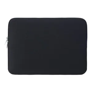Zwart 14 Inch Beschermende Zachte Neopreen Custom Laptop Sleeve Draagtas