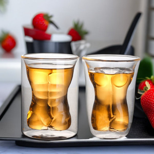 Copo de Shot de Parede Dupla para Bar, Copo de Whisky com Design de Mulher Nua para Cerveja e Licores - Product Image 3
