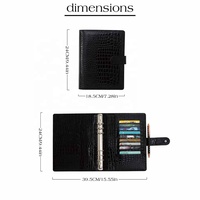 Hongbo Best Selling 6 Ring A5 Crocodile Leather Loose-Leaf PU Budget Planner Inserts 35MM Ring Office Gift