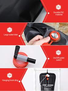 Pommeau de <span class=keywords><strong>douche</strong></span> commutable marche-arrêt amovible Offre Spéciale 20L Camping PVC chauffage <span class=keywords><strong>solaire</strong></span> suspendu sac de <span class=keywords><strong>douche</strong></span> extérieur - Product Image 5