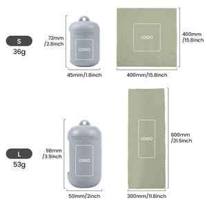ผ้าเช็ดตัวไมโครไฟเบอร์แบบเย็นสำหรับเล่นกีฬา พิมพ์โลโก้ได้ ซึมซับน้ำได้ดี พร้อมซิลิโคนเคส สำหรับออกกำลังกายและเล่นกีฬา - Product Image 6