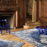 Tapis de sol design original à imprimé exotique persan Tapis de décoration intérieure doux et antidérapant pour le salon