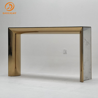 Table console dorée table console en marbre de luxe tables console modernes en acier inoxydable
