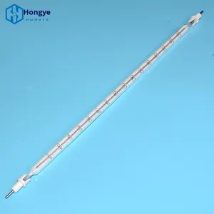 Lámpara de Calor de Tubo de Vidrio de Cuarzo al Vacío de Alta Temperatura, Halógena, con Filamento de Tungsteno Eléctrico, IR, Blanca - Product Image 2