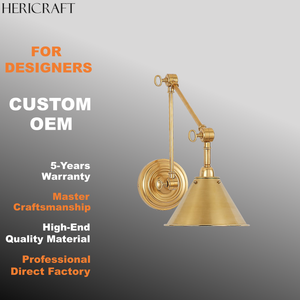 Newly Traditional <strong>Wall</strong> Sconce <strong>Extendable</strong> Adjustable Arm Brass <strong>Light</strong> for Bedroom Bathroom Hallway 110V - Product Image 1