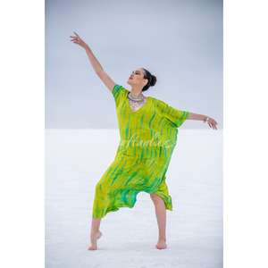 เดรสคาฟตันแฟชั่นฤดูร้อนของผู้หญิงชุดเดรสผ้าคอตตอนมัดย้อมแขนสั้นเซ็กซี่สีพื้นขนาดใหญ่พิเศษสำหรับใส่ในฤดูร้อน - Product Image 2