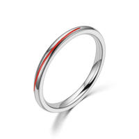 Design de mode Couple Anneau Version coréenne Personnalité Gouttes Colle Lune Anneau Rouge Hommes et Femmes Anneau Ouvert