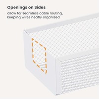 CC11-15-1 Vente en gros Panier de rangement en maille métallique pour câbles sous le bureau, fixation sans perçage par pince, organisateur de fils et rangement pour multiprises