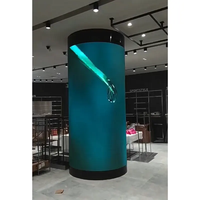 Pantalla LED Cilíndrica Curva para Interiores, Panel LED Flexible de 240*120mm 320*160mm P1.8, Módulo de Pantalla LED Flexible