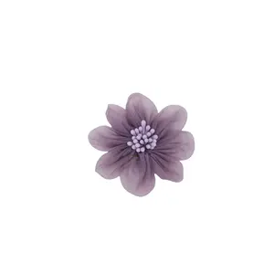 Gran oferta, cinta de satén, tela floral de gasa, precio bajo, rosa roja, flores artificiales, flor DIY