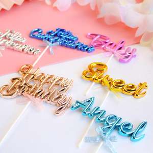 Wholesale 3D Letter <strong>Sweet</strong> One Baby Shower <strong>Spanish</strong> Cake Topper Happy Birthday Toppers for Cake Decoration - Product Image 3