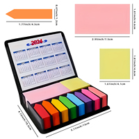 Bloc-notes personnalisé promotionnel, autocollants en papier, index rectangulaires, bloc-notes adhésifs de bureau, boîte en cuir, bloc-notes avec logo personnalisé